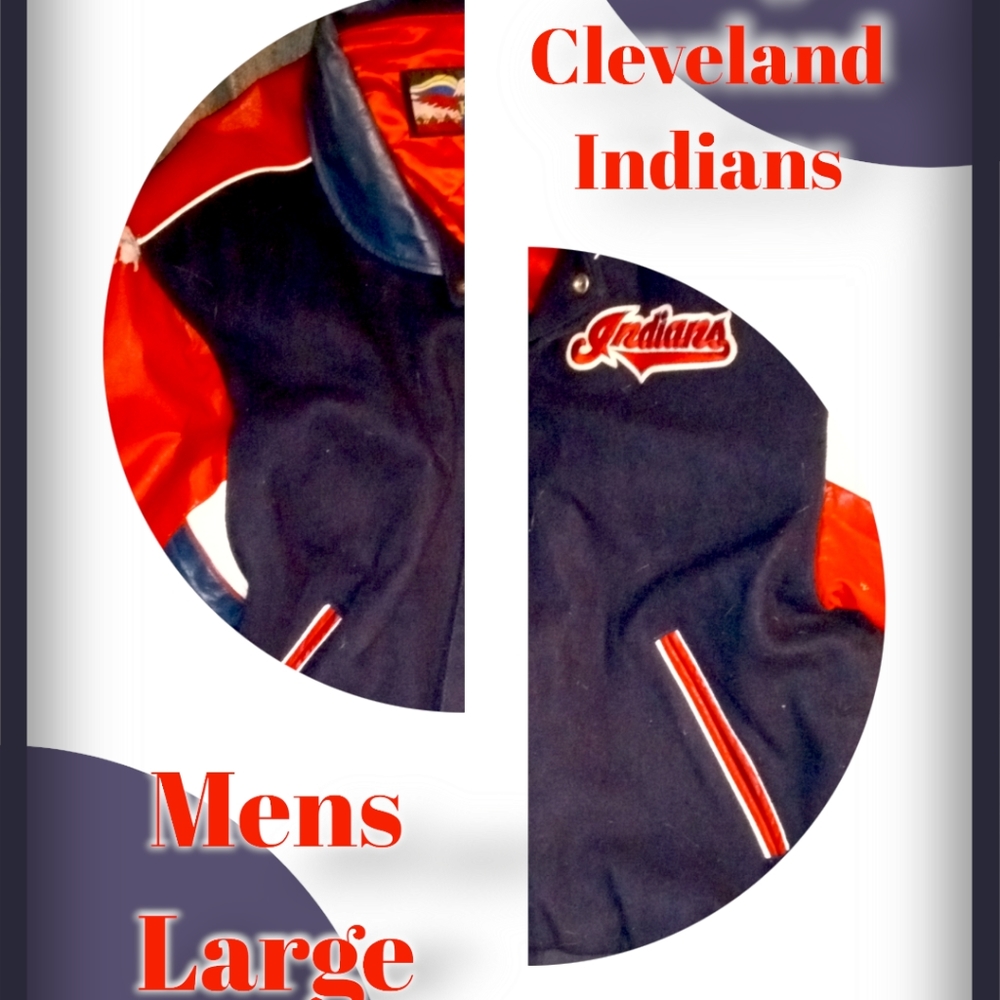 Vintage cleveland indians american league coat